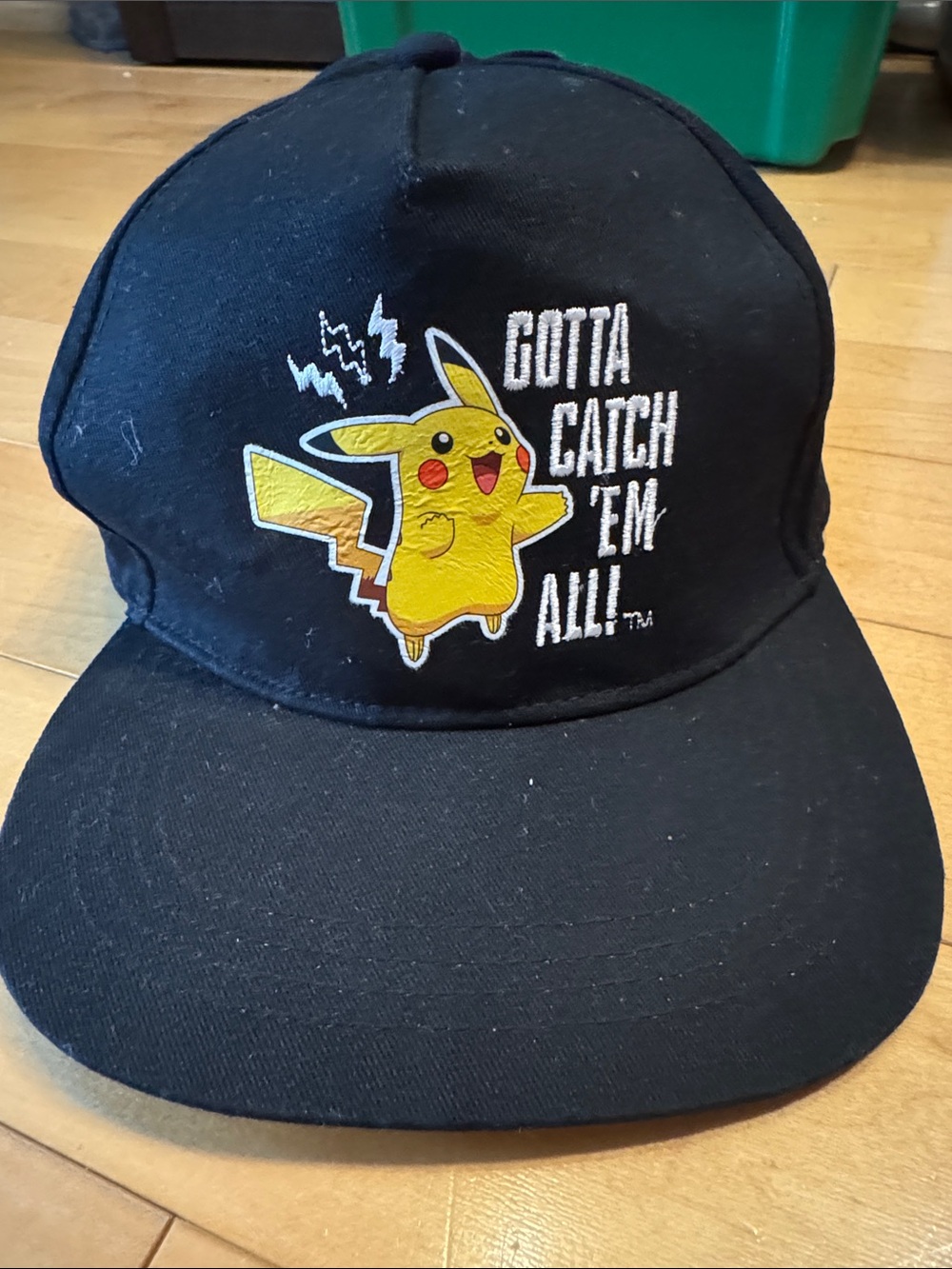 Pokemon Pikachu Kids' Black Baseball Cap - Gotta Catch 'Em All